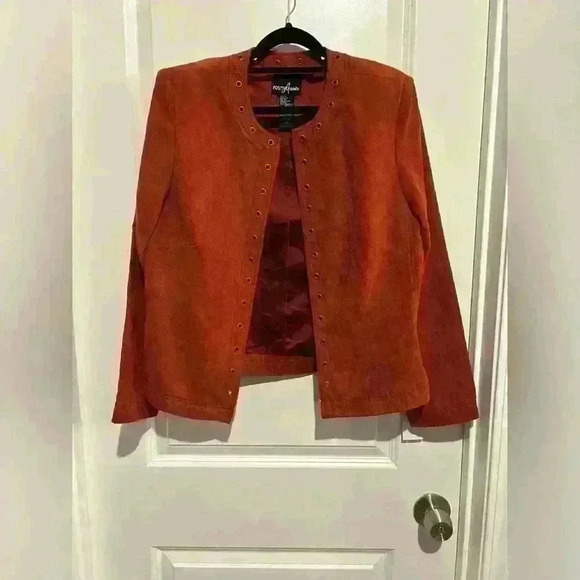 Positive Attitude Jackets & Blazers - Size 12 Positive Attitude Suede Burnt Orange Jacket